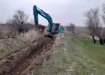 Каналдарға механикалық тазалау жұмыстары жүргізілуде