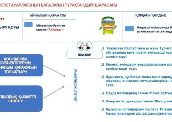 АЗЫҚ-ТҮЛІК БАҒАСЫН ТҰРАҚТАНДЫРУ ШАРАЛАРЫ БАЯНДАЛДЫ