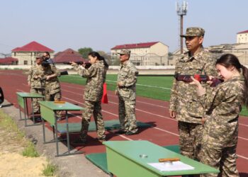 ТҮРКІСТАН: КЕНТАУ ҚАЛАСЫНДА ӘСКЕРИ ЭСТАФЕТА БАСТАЛДЫ