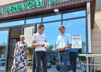 Ordabasy: Референдум туралы ақпарат жазылған үнпарақшалар таратылуда