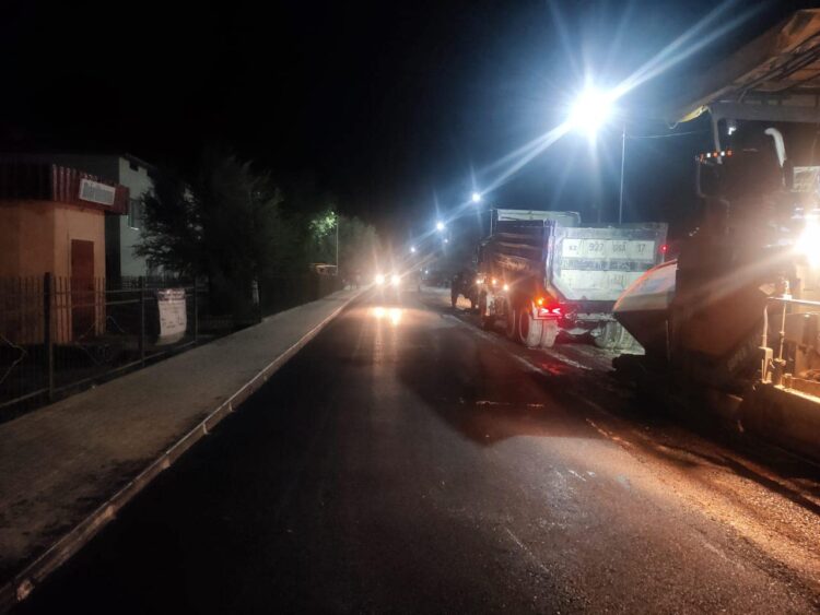 Ordabasy: Төрткөлдегі Д.Қонаев көшесіне асфальт төселді