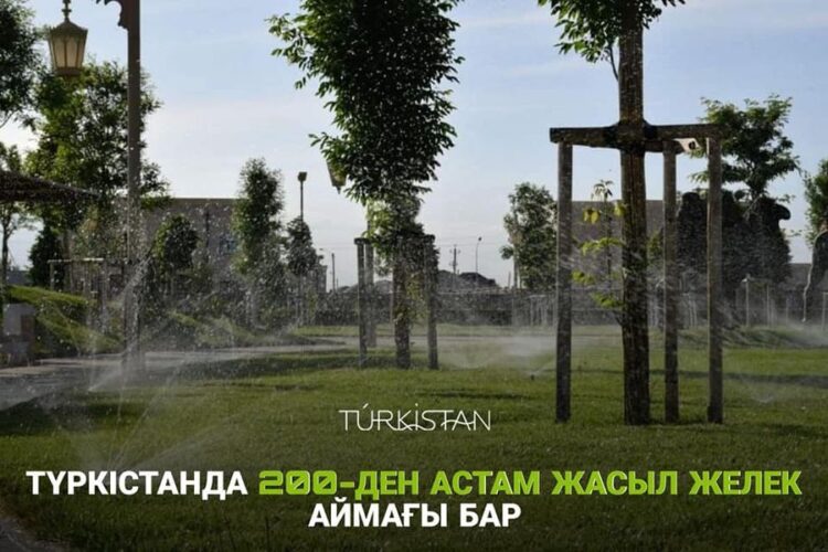 ТҮРКІСТАНДА 200-ДЕН АСТАМ ЖАСЫЛ ЖЕЛЕК АЙМАҒЫ БАР