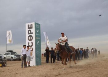 АСТАНАДАН БАСТАУ АЛҒАН «ҰЛЫ ДАЛА ЖОРЫҒЫ» КИЕЛІ ТҮРКІСТАНҒА ЖЕТТІ