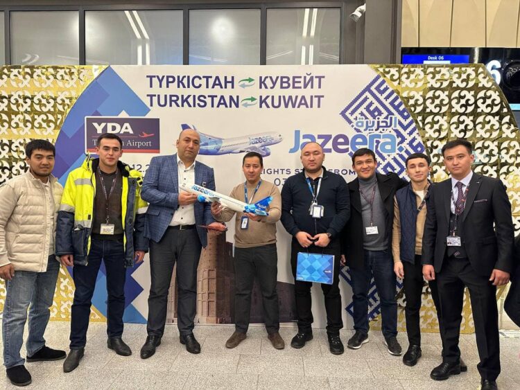 «ТҮРКІСТАН-ЭЛЬ-КУВЕЙТ» ӘУЕ РЕЙСІНІҢ АЛҒАШҚЫ ҰШАҒЫ САПАРҒА АТТАНДЫ