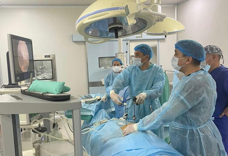 ШЫМКЕНТТІК ДӘРІГЕРЛЕР АЛҒАШ РЕТ БҮЙРЕКТЕГІ ЭХИНОКОКК КИСТАСЫНА ТІЛІКСІЗ ОТА ЖАСАДЫ