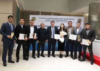 ТҮРКІСТАН: СПОРТ САЛАСЫНЫҢ ҮЗДІКТЕРІ МАРАПАТТАЛДЫ