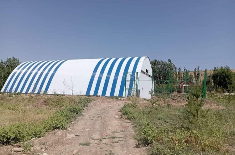 ТҮЛКІБАСТА ЕЛІМІЗДЕГІ АУДАНДАР АРАСЫНДАҒЫ АЛҒАШҚЫ СПОРТТЫҚ ТРАМПЛИН СОҒЫЛУДА