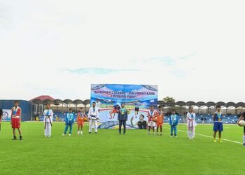 ТҮРКІСТАНДА ОКТЯБРЬ ЖАРЫЛҚАПОВ АТЫНДАҒЫ СТАДИОН ЖАҢАРТЫЛЫП, ПАЙДАЛАНУҒА БЕРІЛДІ