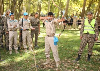 ТҮРКІСТАНДА ЖАС САРБАЗДАР АРАСЫНДА «БІЗ ЖАУЫНГЕР» САЙЫСЫ ӨТТІ
