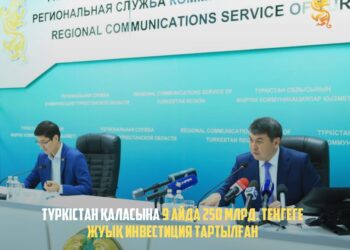 ТҮРКІСТАН ҚАЛАСЫНА 9 АЙДА 250 МЛРД. ТЕҢГЕГЕ ЖУЫҚ ИНВЕСТИЦИЯ ТАРТЫЛҒАН
