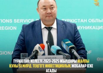 ТҮРКІСТАН: КЕЛЕСТЕ 2023-2025 ЖЫЛДАРЫ ЖАЛПЫ ҚҰНЫ 51 МЛРД. ТЕҢГЕГЕ ИНВЕСТИЦИЯЛЫҚ ЖОБАЛАР ІСКЕ АСАДЫ
