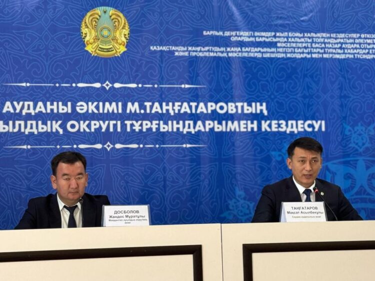 САУРАН АУДАНЫНЫҢ ӘКІМІ МАЙДАНТАЛ АУЫЛДЫҚОКРУГІ ТҰРҒЫНДАРЫМЕН КЕЗДЕСТІ