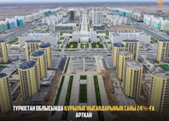 ТҮРКІСТАН ОБЛЫСЫНДА ҚҰРЫЛЫС НЫСАНДАРЫНЫҢ САНЫ 24%-ҒА АРТҚАН