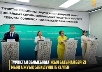 ТҮРКІСТАН ОБЛЫСЫНДА ЖЫЛ БАСЫНАН БЕРІ 21 МЫҢҒА ЖУЫҚ СӘБИ ДҮНИЕГЕ КЕЛГЕН