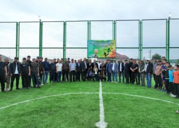 ТҮРКІСТАН: МАҚТААРАЛДА ШАҒЫН ЕЛДІ МЕКЕНДЕ СПОРТ ЖӘНЕ БАЛАЛАР ОЙЫН АЛАҢШАСЫ АШЫЛДЫ
